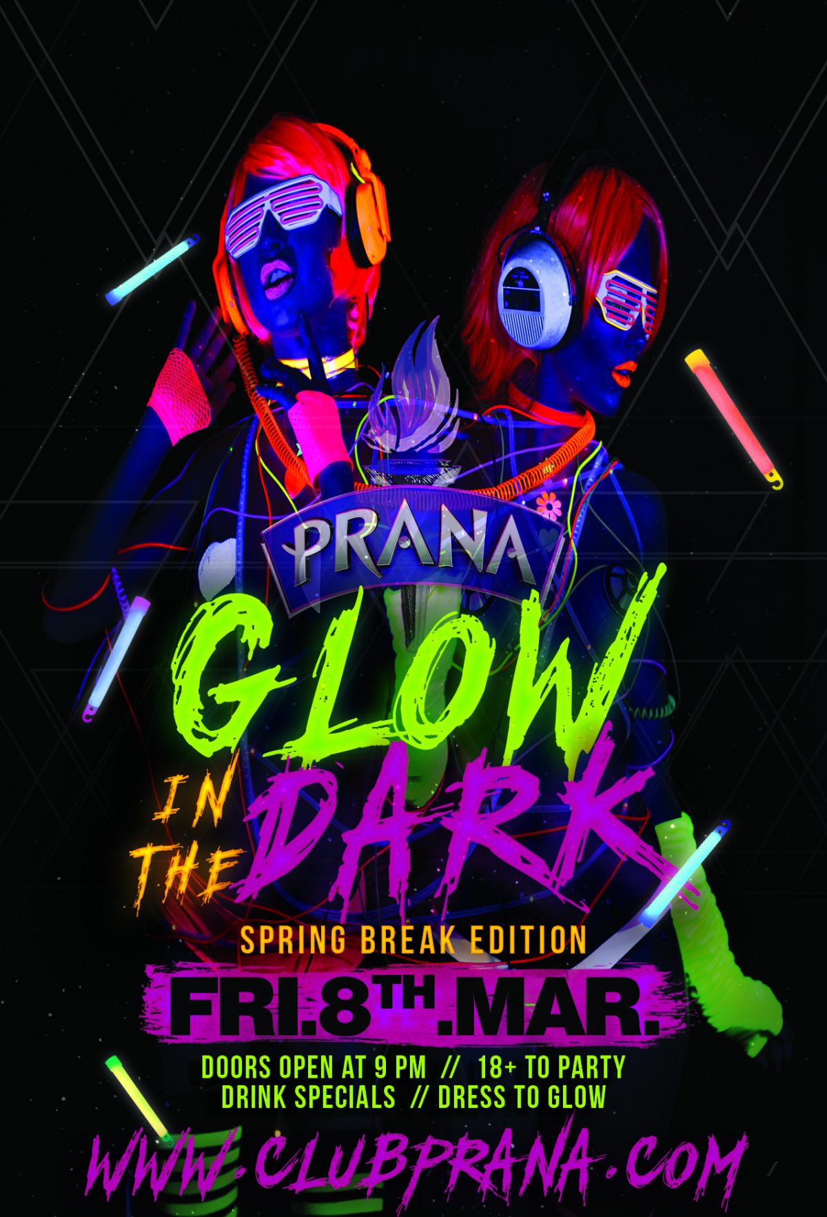 Glow in the Dark Spring Break Edition