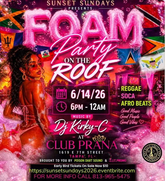 Sunday Rooftop Foam Party At Club Prana