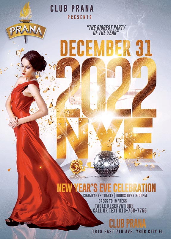 New Year’s Eve 2022 Party At Club Prana