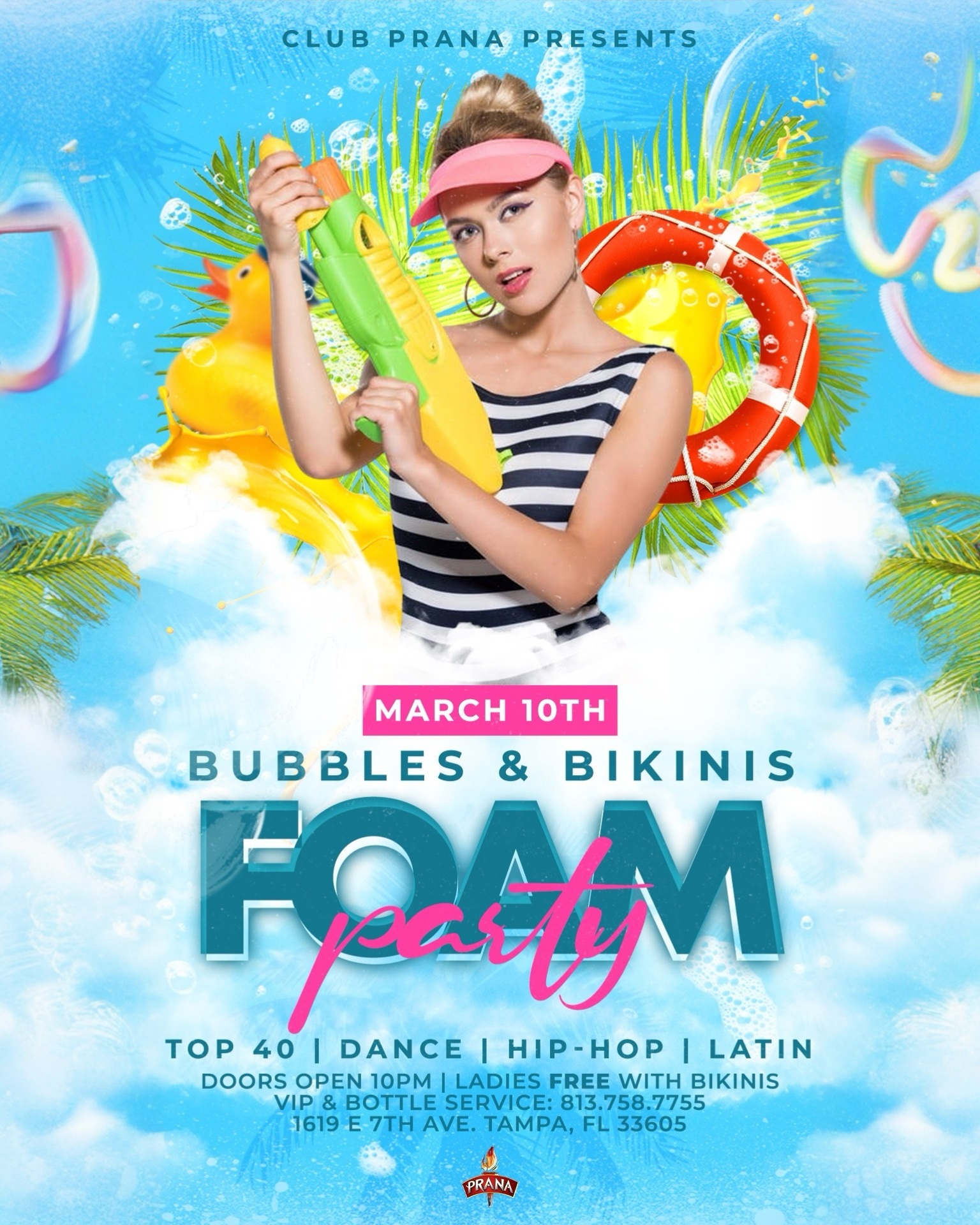 Bubbles & Bikinis Foam Party - Spring Break At Club Prana March 10th