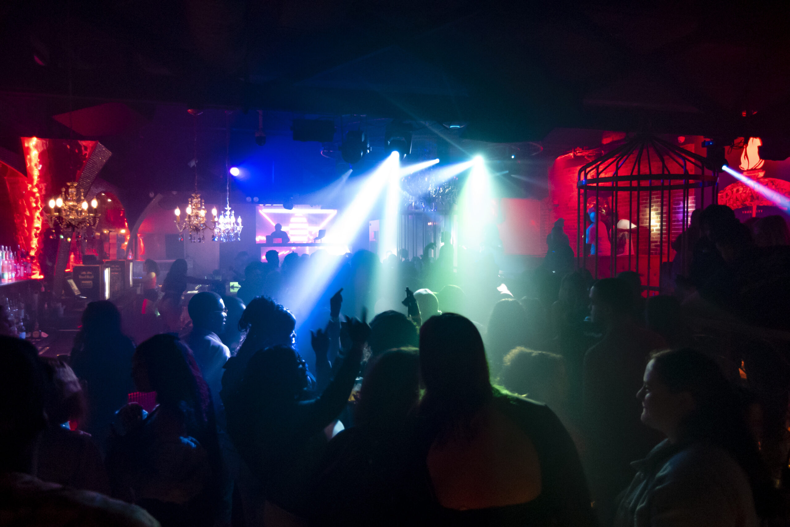 Dynamic nightlife scene during Spring Break at Club Prana