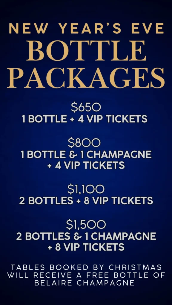 NYE Bottle Packages