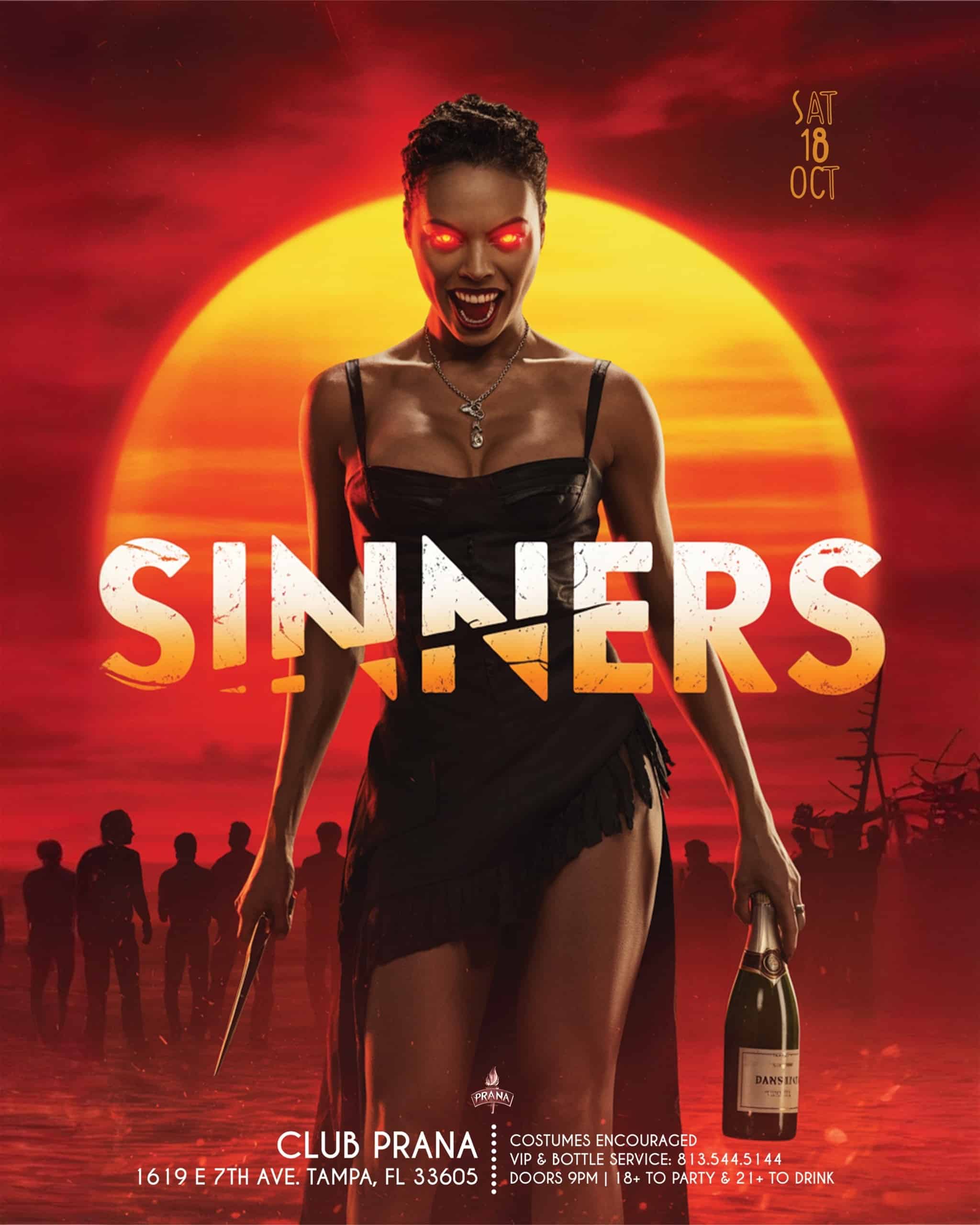 Sinners Halloween Party Club Prana