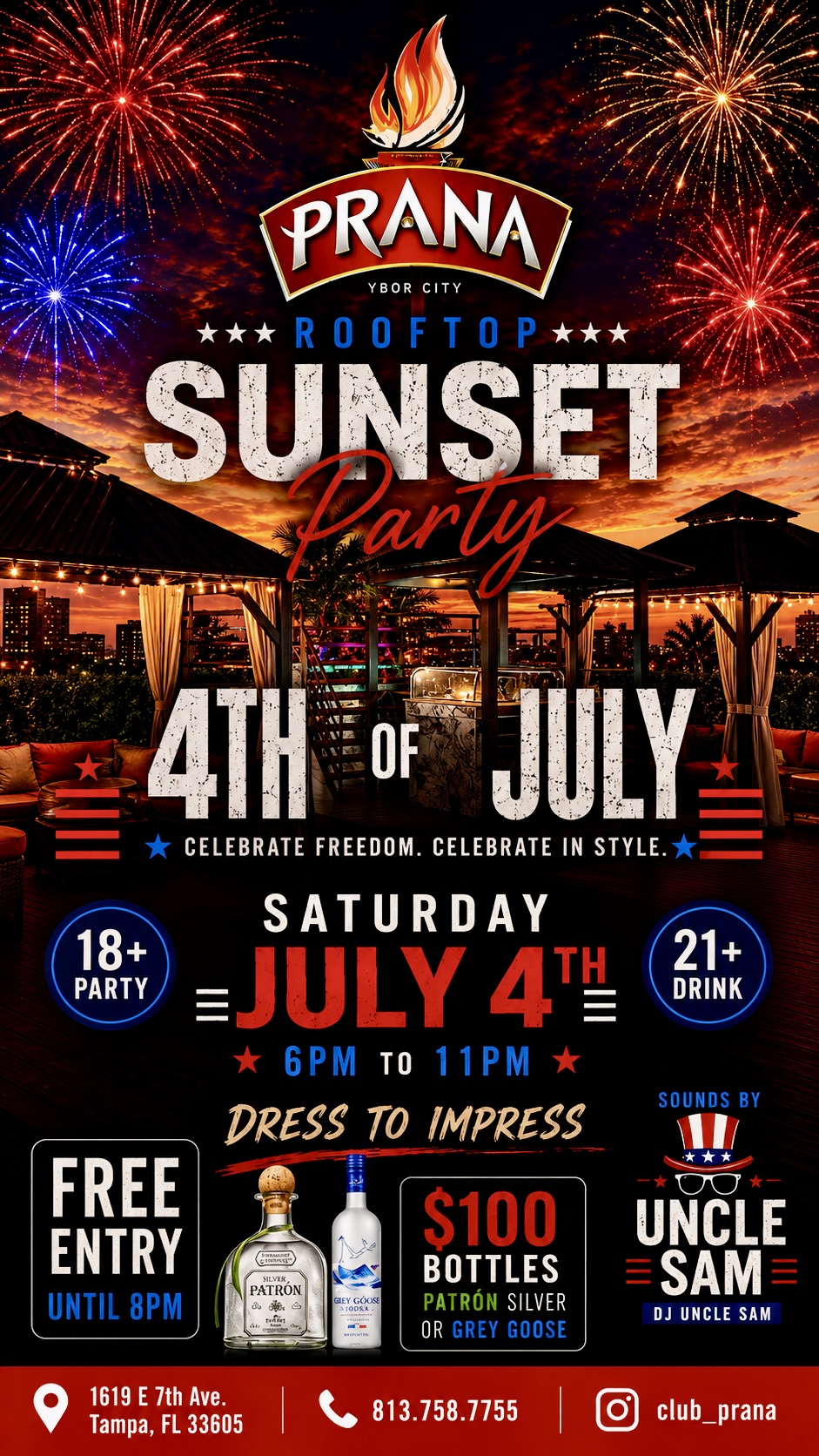 Club Prana 4th of July Sunset Party